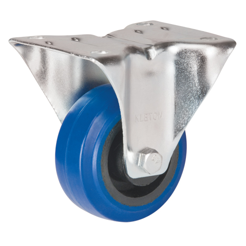 Blue Caster, Rigid, 3" (76 mm), Rubber, 285 lbs. (129 kg.) Northern Industrial Supply Inc.