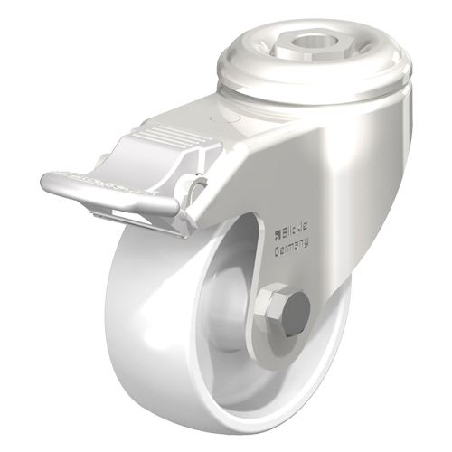 Roulette en nylon acier inoxydable, Pivotant avec frein, Diam&egrave;tre 5" (127 mm), Capacit&eacute; 265 lb (120 kg) Northern Industrial Supply Inc.