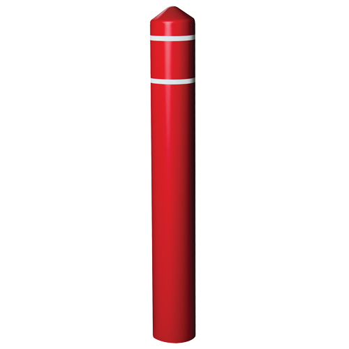 Enveloppe lisse pour butoir avec bandes r&eacute;fl&eacute;chissantes, 4" dia. x 56" l, Rouge Northern Industrial Supply Inc.
