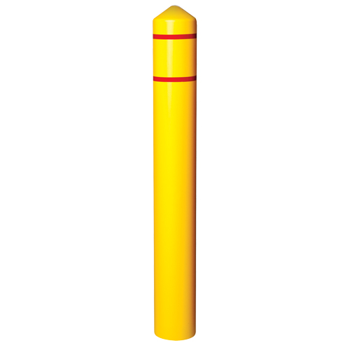 Enveloppe lisse pour butoir avec bandes r&eacute;fl&eacute;chissantes, 8" dia. x 56" l, Jaune Northern Industrial Supply Inc.