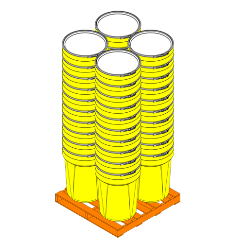 Baril emboîtable en poly&eacute;thyl&egrave;ne, 30 gal. US (25 gal. imp.), Dessus ouvert, Bleu Northern Industrial Supply Inc.