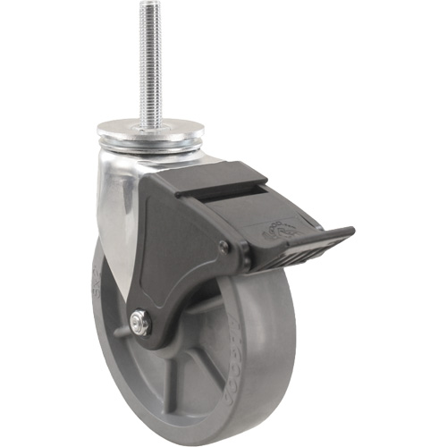 Emaxx Envirothane Caster, Swivel with Brake, 5" (127 mm) Dia., 1000 lbs. (453.6 kg.) Capacity Northern Industrial Supply Inc.