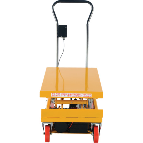 DC Powered Hydraulic Scissor Lift Elevating Cart, Steel, 39-3/4" L x 20-1/2" W, 1000 lbs. Capacity Northern Industrial Supply Inc.