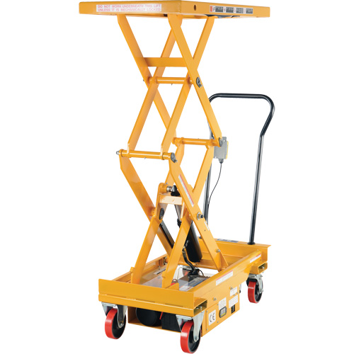 DC Powered Hydraulic Scissor Lift Elevating Cart, Steel, 39-3/4" L x 20-1/2" W, 1000 lbs. Capacity Northern Industrial Supply Inc.