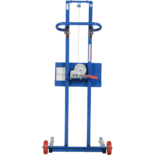 Plateforme &eacute;l&eacute;vatrice &agrave; profil bas pour charge l&eacute;g&egrave;re, M&eacute;canisme Treuil manuel, Capacit&eacute; de 400 lb, Levage max de 55" Northern Industrial Supply Inc.