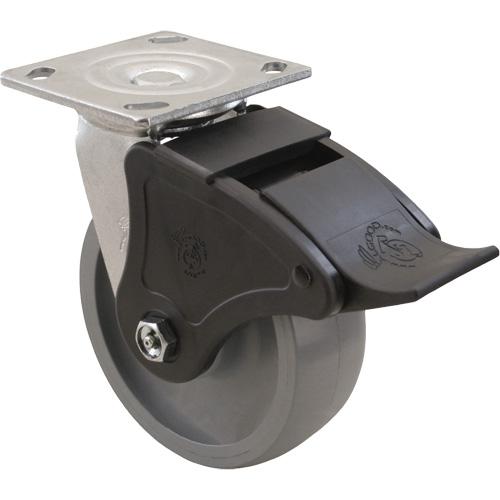Max9 Caster, Swivel, 6" (152.4 mm), Envirothane Grey-WOW, 1100 lbs. (498.95 kg.) Northern Industrial Supply Inc.
