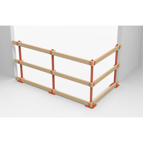 ProGuards Temporary Guard Rail Posts, 8" W x 39" H, Orange Northern Industrial Supply Inc.