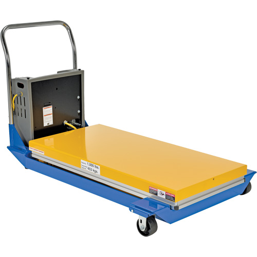DC Powered & Manual Scissor Lift Table, Steel, 48" L x 24" W, 1000 lbs. Capacity Northern Industrial Supply Inc.