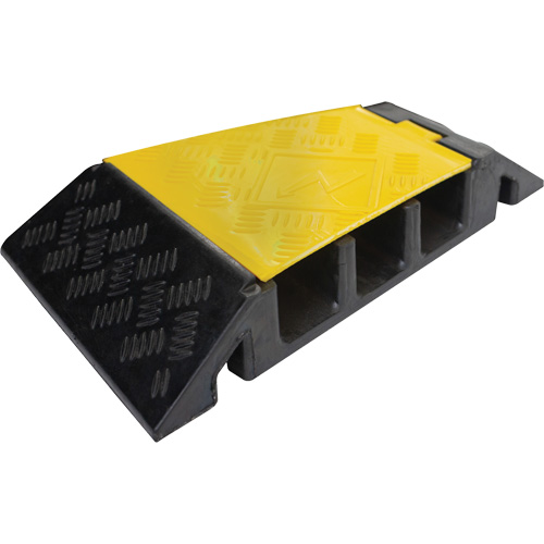 Powerhouse Heavy-Duty Right Turn Cable Protector, 3 Channels, 12" L x 19.75" W x 3" H Northern Industrial Supply Inc.