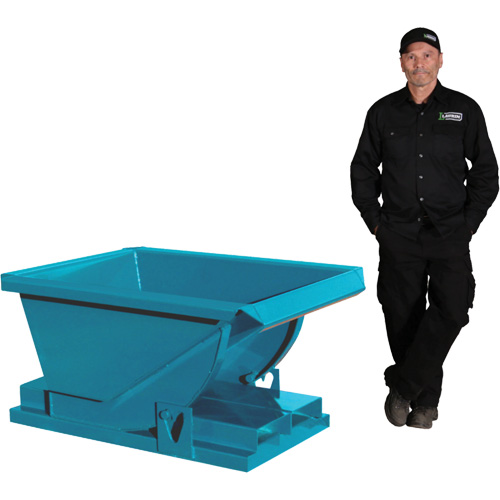 Conteneur autobasculeur robuste, Acier, 1/4 vg³, Bleu Northern Industrial Supply Inc.