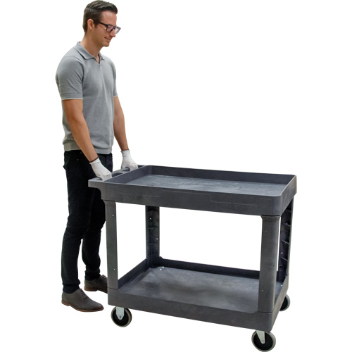 Chariot utilitaire pour l'entretien, 2 tiers, 24-5/8" x 32-1/2" x 40", Capacit&eacute; 550 lb Northern Industrial Supply Inc.