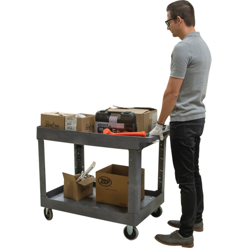 Chariot utilitaire pour l'entretien, 2 tiers, 24-5/8" x 32-1/2" x 40", Capacit&eacute; 550 lb Northern Industrial Supply Inc.