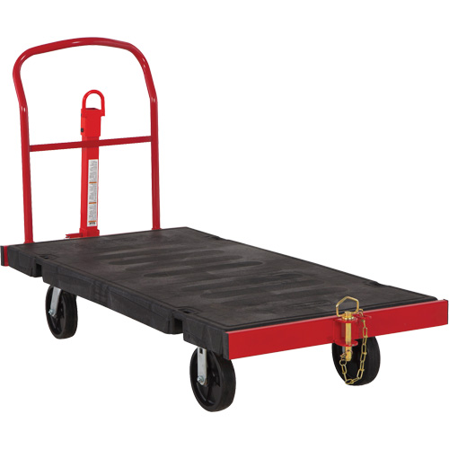 Towable Platform Cart, 64-1/4" L x 30-1/2" W, 2500 lbs. Cap., Polyolefin Wheels Northern Industrial Supply Inc.