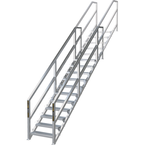 SmartStairs 11-16 Steps Modular Construction Stair System, 120" H Northern Industrial Supply Inc.