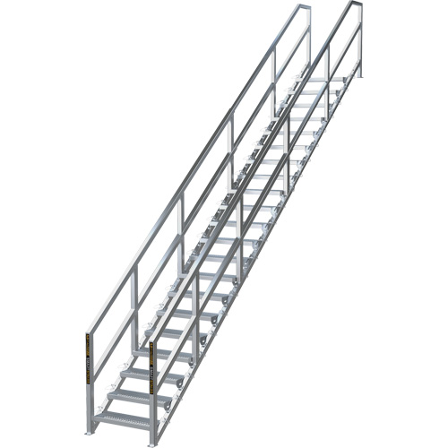 SmartStairs 17-21 Steps Modular Construction Stair System, 157-1/2" H Northern Industrial Supply Inc.