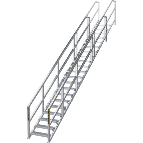 SmartStairs 17-21 Steps Modular Construction Stair System, 157-1/2" H Northern Industrial Supply Inc.