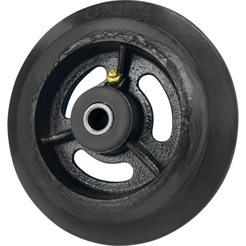 Roue en caoutchouc moul&eacute;, 6'' (152 mm) dia. x 1-1/2" (38 mm) la, Capacit&eacute; de 450 lb (204 kg) Northern Industrial Supply Inc.