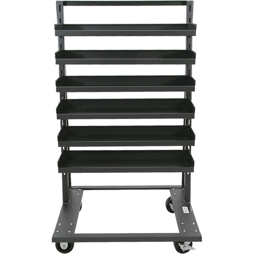 Single-Sided Heavy Duty A-Frame Cart with 6 Lipped Trays, 38" x 25" x 63", 2500 lbs. Capacity Northern Industrial Supply Inc.