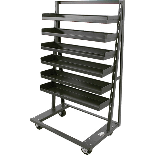 Single-Sided Heavy Duty A-Frame Cart with 6 Lipped Trays, 38" x 25" x 63", 2500 lbs. Capacity Northern Industrial Supply Inc.
