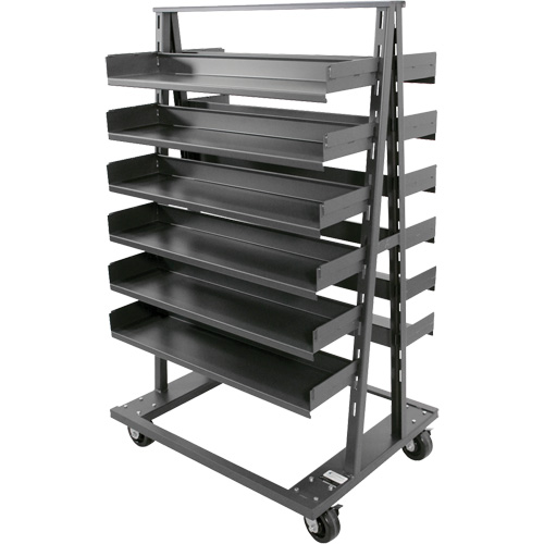 Double-Sided Heavy Duty A-Frame Cart with 12 Trays, 38" x 30" x 63", 2500 lbs. Capacity Northern Industrial Supply Inc.