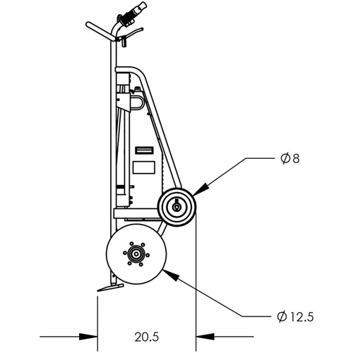 Powered Drum Hand Truck with Pneumatic Wheels Northern Industrial Supply Inc.