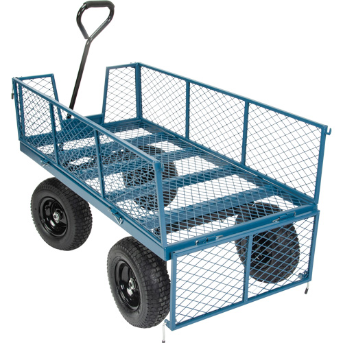 Wagon avec c&ocirc;t&eacute;s rabattables, 24" la x 48" la x Capacit&eacute; 800 lb Northern Industrial Supply Inc.