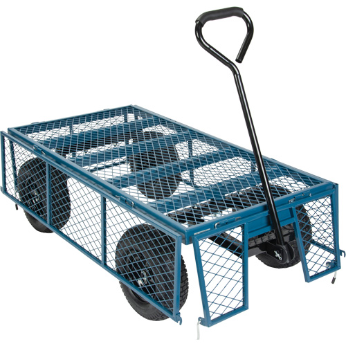 Wagon avec c&ocirc;t&eacute;s rabattables, 24" la x 48" la x Capacit&eacute; 800 lb Northern Industrial Supply Inc.