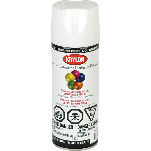 Industrial Acryli-Quik Lacquer, White, Semi-Gloss, 12 oz., Aerosol Can Northern Industrial Supply Inc.