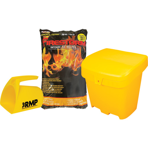 Firestorm Intense Ice Melter Kit with 56 Bags, Bag, 44 lbs. (20 kg), -32°C (-25°F) Melting Point Northern Industrial Supply Inc.