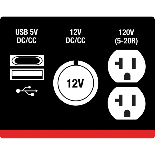 G&eacute;n&eacute;ratrice &agrave; onduleur, Surtension 2500 W, Nominale 1800 W, R&eacute;servoir 4,2 L Northern Industrial Supply Inc.