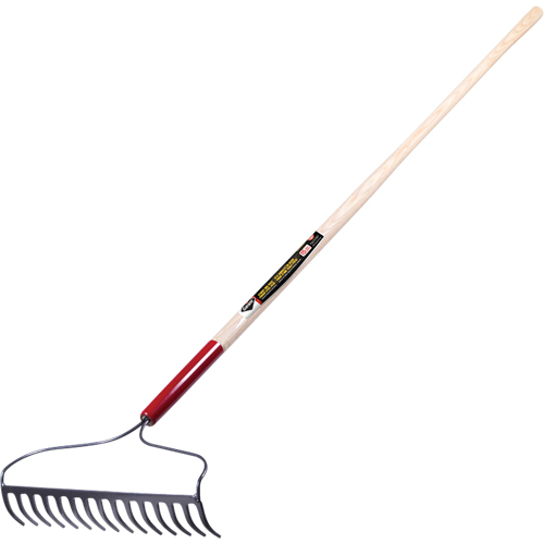 Pro Bow Rake, Wood Handle, 60" L, 16" Blade, 15 Tines Northern Industrial Supply Inc.
