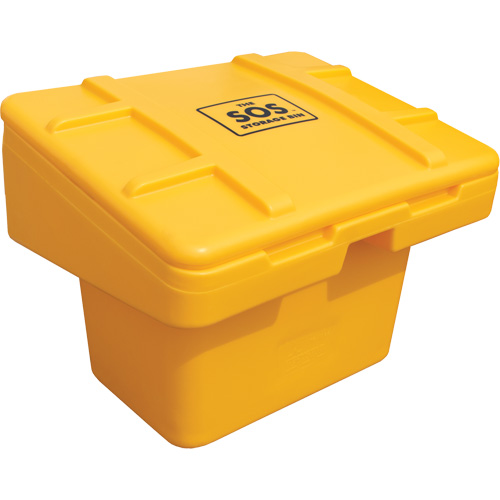 Contenants pour sel & sable SOS, Avec Moraillon, 30" x 24" x 24", 5,5 pi³, Jaune Northern Industrial Supply Inc.