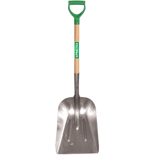 Scoop Shovel, Wood, Aluminum Blade, D-Grip Handle, 29" Length Northern Industrial Supply Inc.