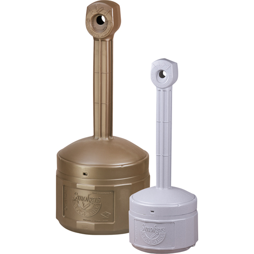 Smokers Cease-Fire&reg; Cigarette Butt Receptacle, Free-Standing, Plastic, 4 US gal. Capacity, 38-1/2" Height Northern Industrial Supply Inc.