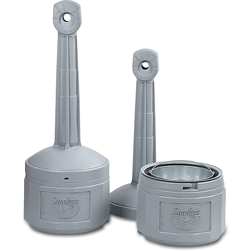 Smokers Cease-Fire&reg; Cigarette Butt Receptacle, Free-Standing, Plastic, 4 US gal. Capacity, 38-1/2" Height Northern Industrial Supply Inc.