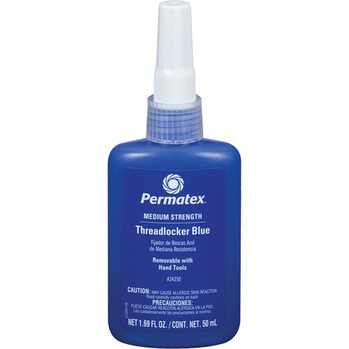 Adh&eacute;sif frein-filet &agrave; adh&eacute;rence amovible, Bleu, Moyen, 50 ml, Bouteille Northern Industrial Supply Inc.