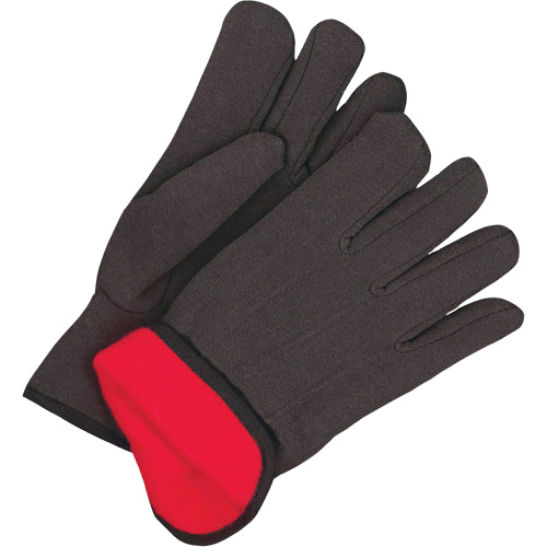 Classic Jersey Gloves, One Size, Black, Red Fleece, Slip-On Northern Industrial Supply Inc.