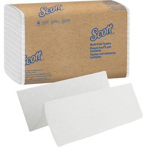 Scott&reg; Essential Multi-Fold Paper Towels, 1 Ply, 9-2/5" L x 9-1/5" W, 250 /Pack Northern Industrial Supply Inc.