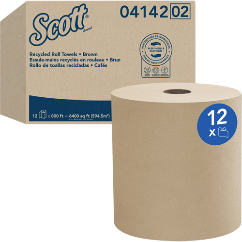 Serviettes en rouleaux durs Universel  de Scott, 1 pli, Standard, 800' lo Northern Industrial Supply Inc.