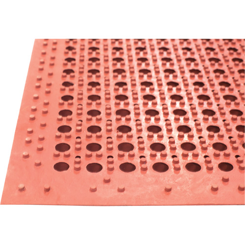 Tapis de s&eacute;rie Competitor, &agrave; fentes, 3' x 5' x 7/8", Orange, Caoutchouc naturel Northern Industrial Supply Inc.