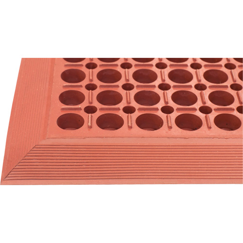 Tapis de s&eacute;rie Competitor, &agrave; fentes, 3' x 5' x 7/8", Orange, Caoutchouc naturel Northern Industrial Supply Inc.