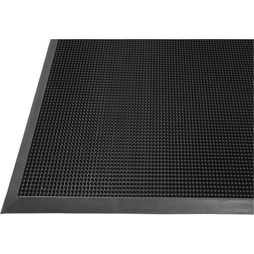 Tapis Gritstop Fingermat, Caoutchouc, Grattoir Type, Motif Textur&eacute;, 2' x 2-2/3', Noir Northern Industrial Supply Inc.