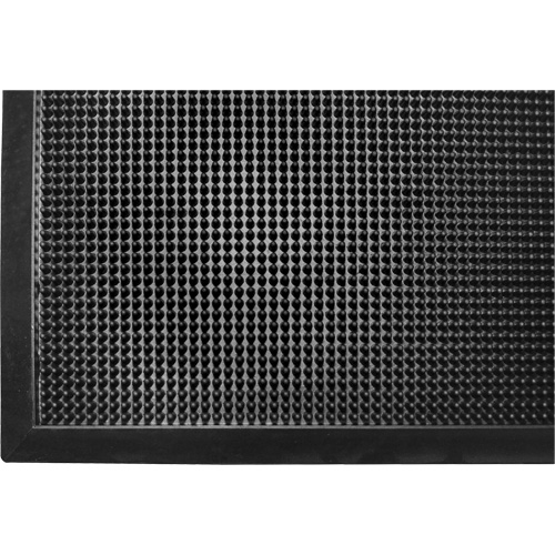 Tapis Gritstop Fingermat, Caoutchouc, Grattoir Type, Motif Textur&eacute;, 2' x 2-2/3', Noir Northern Industrial Supply Inc.