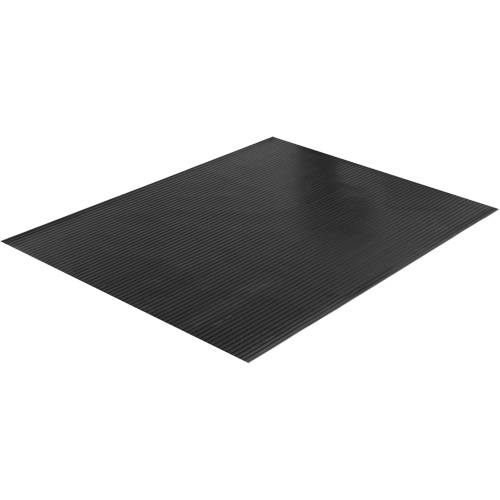Wide Rib Matting, Runner, 4' x 75' x 1/8", Black Northern Industrial Supply Inc.