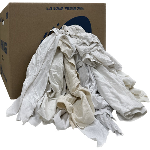 Wiper Rags Box, Ganzie, White, 20 lbs. Northern Industrial Supply Inc.