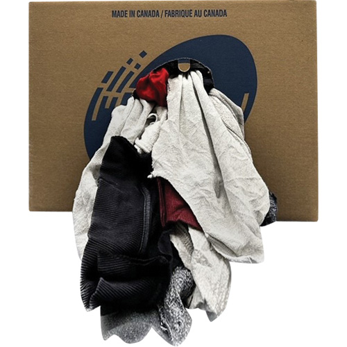 Western Wiper Rags Box, Fleece, Mix Colours, 20 lbs. Northern Industrial Supply Inc.