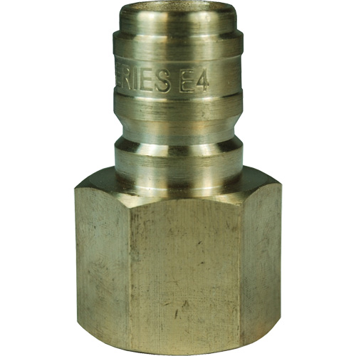 Bouchon d'interconnecteur &agrave; passage direct DQC de s&eacute;rie E, Laiton, 3/4", NPTF femelle, 1700 PSI Northern Industrial Supply Inc.