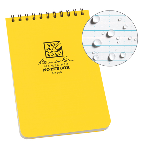 Carnet de notes de poche &agrave; spirale, Couverture souple, Jaune, 100 Pages, 4" , 6"  Northern Industrial Supply Inc.