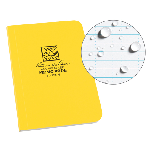 Livre m&eacute;mo, Couverture souple, Jaune, 112 Pages, 3-1/2" , 5"  Northern Industrial Supply Inc.