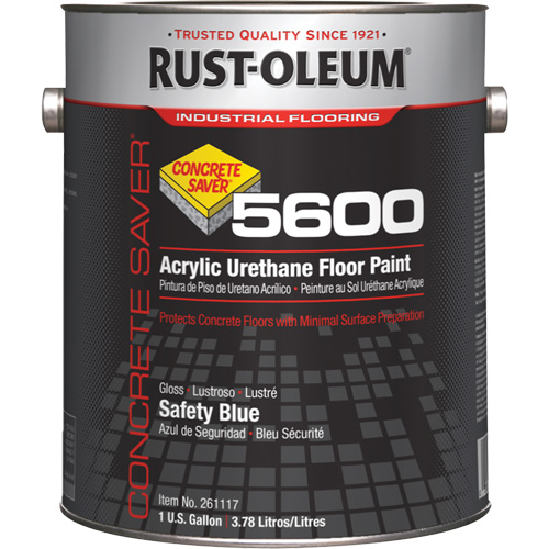 Peinture d'acrylique pour plancher Concrete Saver 5600 System, 1 gal., &agrave; l'eau, Brillant, Bleu Northern Industrial Supply Inc.